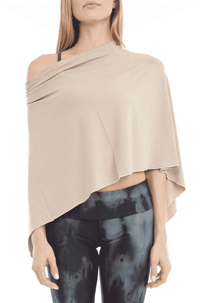 Yoga Poncho Kort &apos;Sukha&apos; Beige S/M