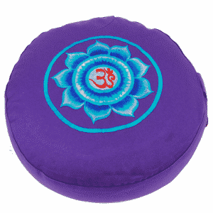 Yogi & Yogini Meditatiekussen Rond Katoen Violet - OHM - 33 x 17 cm