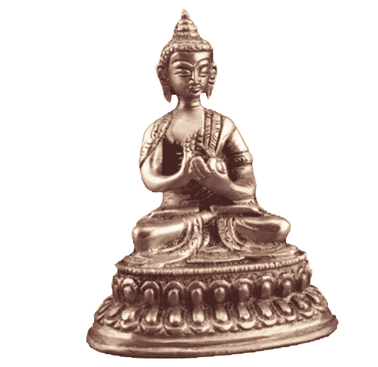 Japanse Boeddha Beeld Messing Vairocana - 10 cm