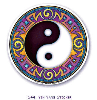 Raamsticker Yin Yang (10,5 cm)