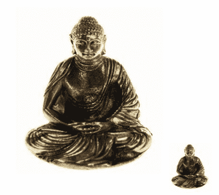 Japanse Boeddha Beeld Messing Amithaba - 4.2 cm
