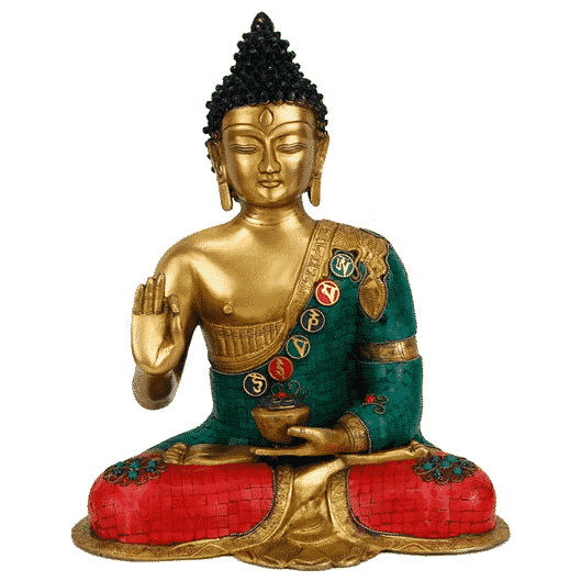 Boeddha Teaching met Mozaïek Decoratie (43 cm)