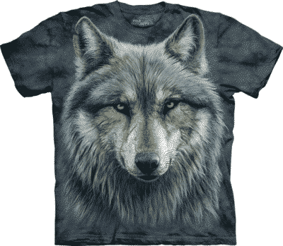 T-Shirt Mountain Artwear Warrior Wolf S