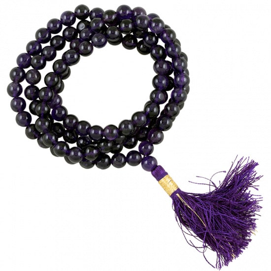 Mala Amethist AA Kwaliteit 108 Kralen met Tasje (0,7 cm)