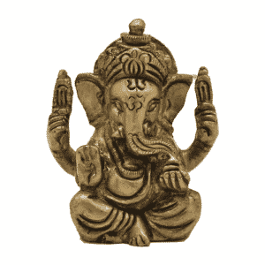 Ganesha Messing Minibeeldje (5 cm)