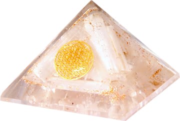 Orgonite Piramide Seleniet - Flower of Life - (60 mm)