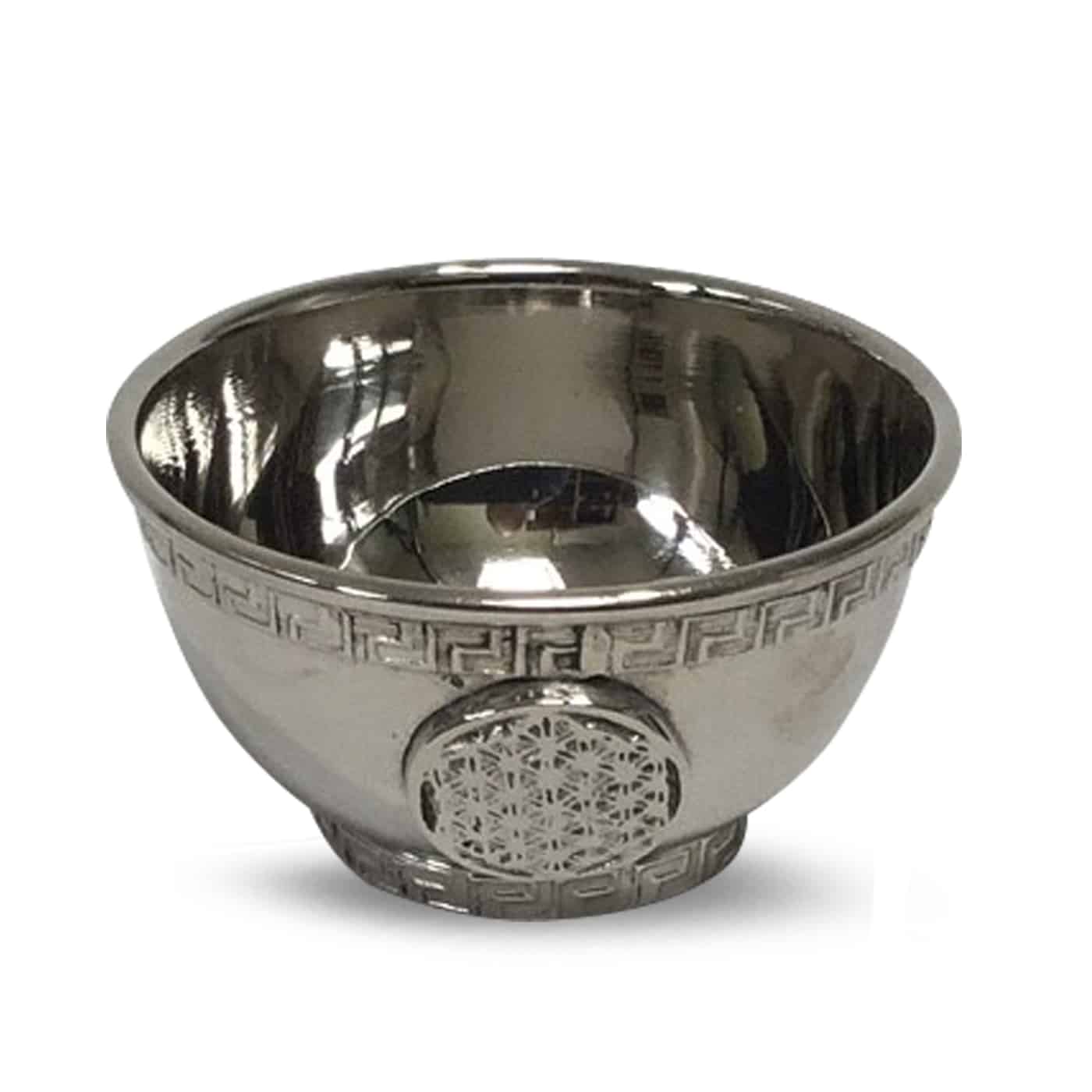Offerschaal Nikkel Flower of life
