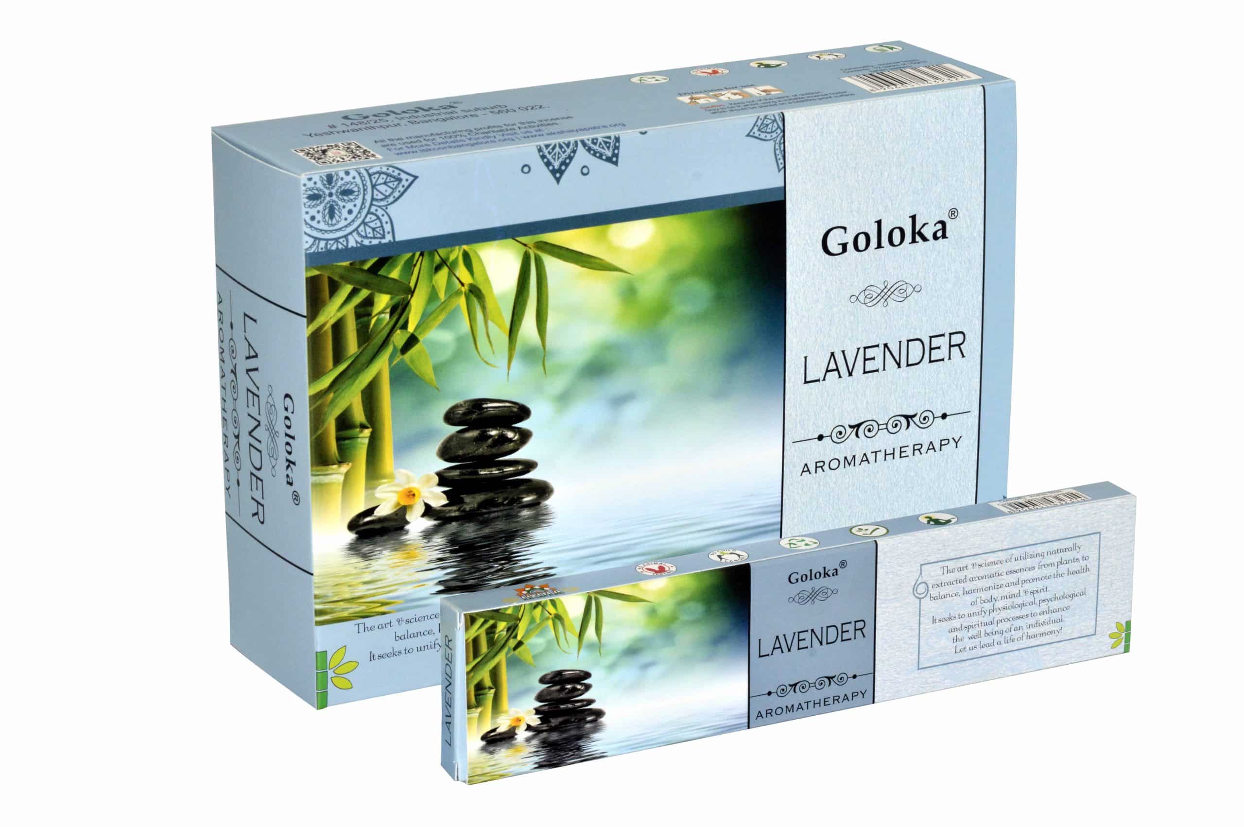 Goloka Wierook Aromatherapy Lavendel (12 pakjes)
