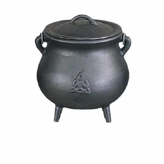 IJzeren Cauldron (Heksenketel) met Triquetra Symbool (18 cm)