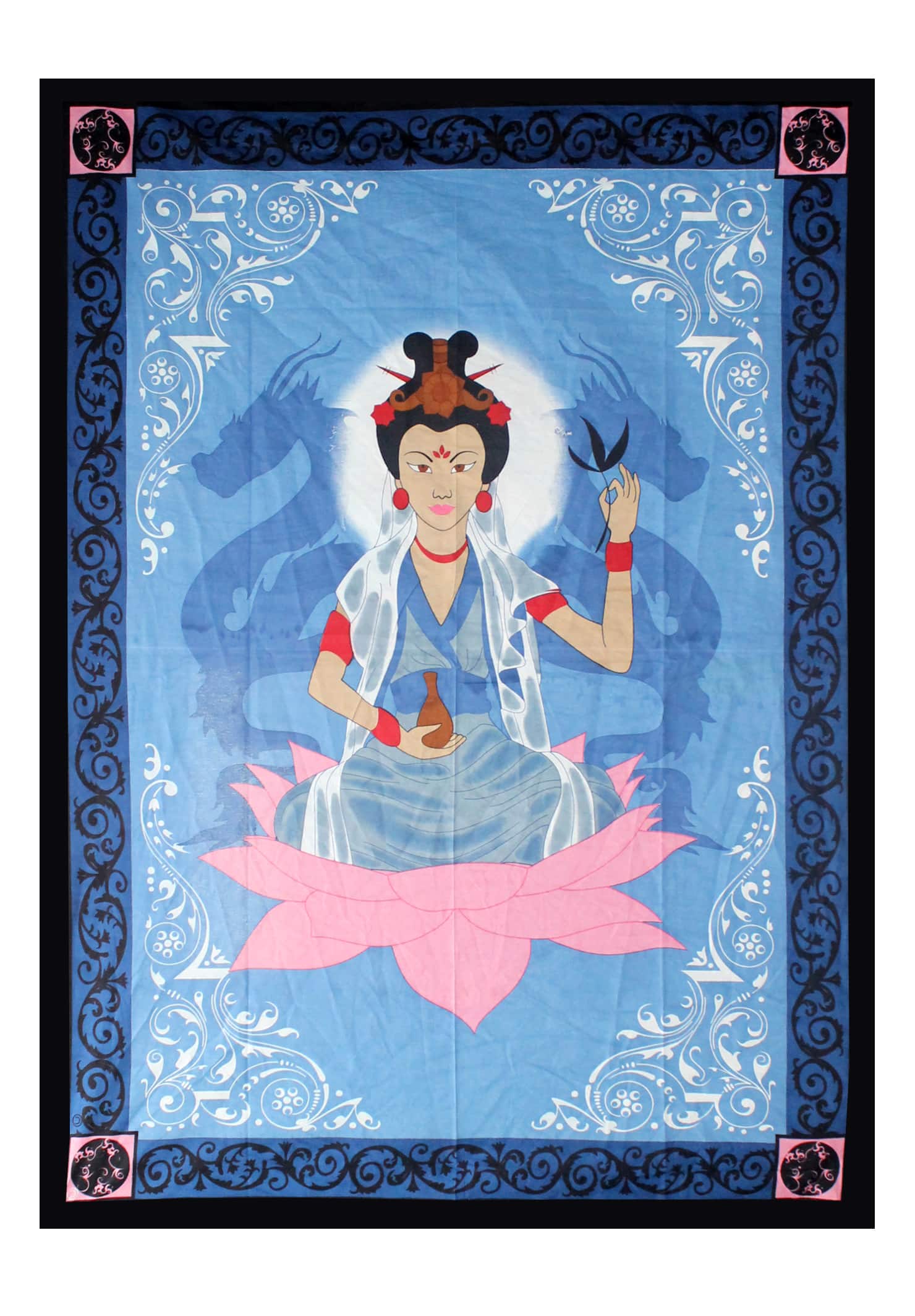 Katoen Wandkleed Kwan Yin