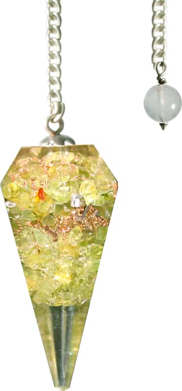 Pendel Edelsteen Peridoot Orgone Geel