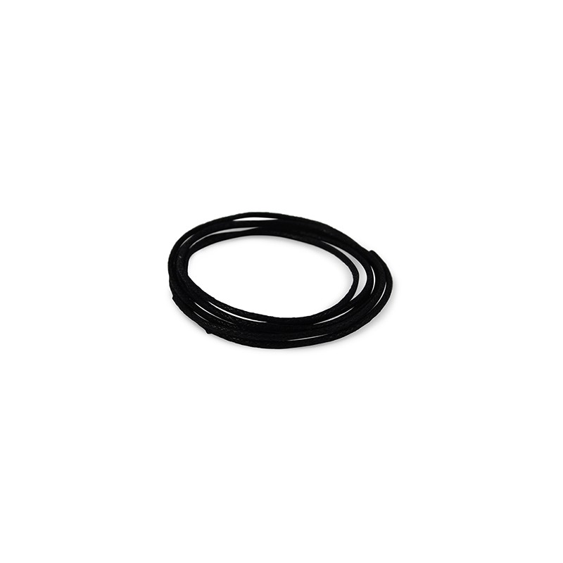 Waskoord Zwart - 1 meter - (2 mm)