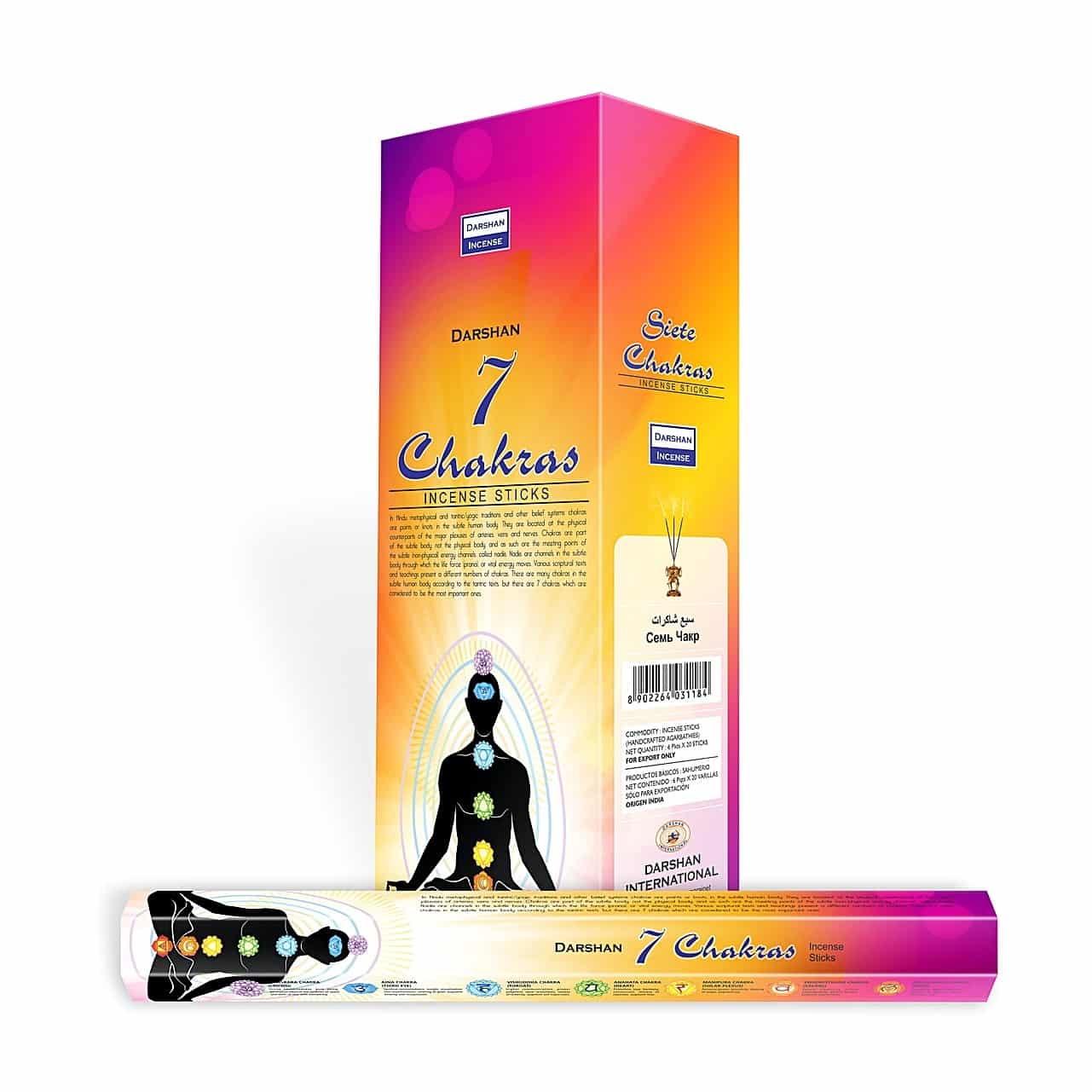 Darshan Wierook 7 Chakras (6 pakjes)