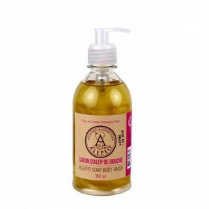 Biologische Vloeibare Aleppo Olijfzeep Lichaamszeep Roos (350 ml)