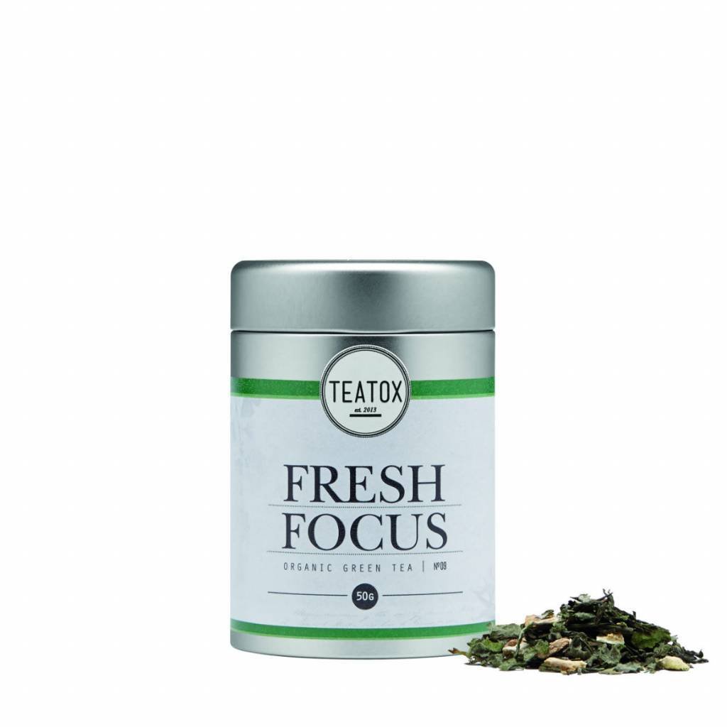 Teatox Vegan Thee Fresh Focus Green Tea Gingko (70 gram)
