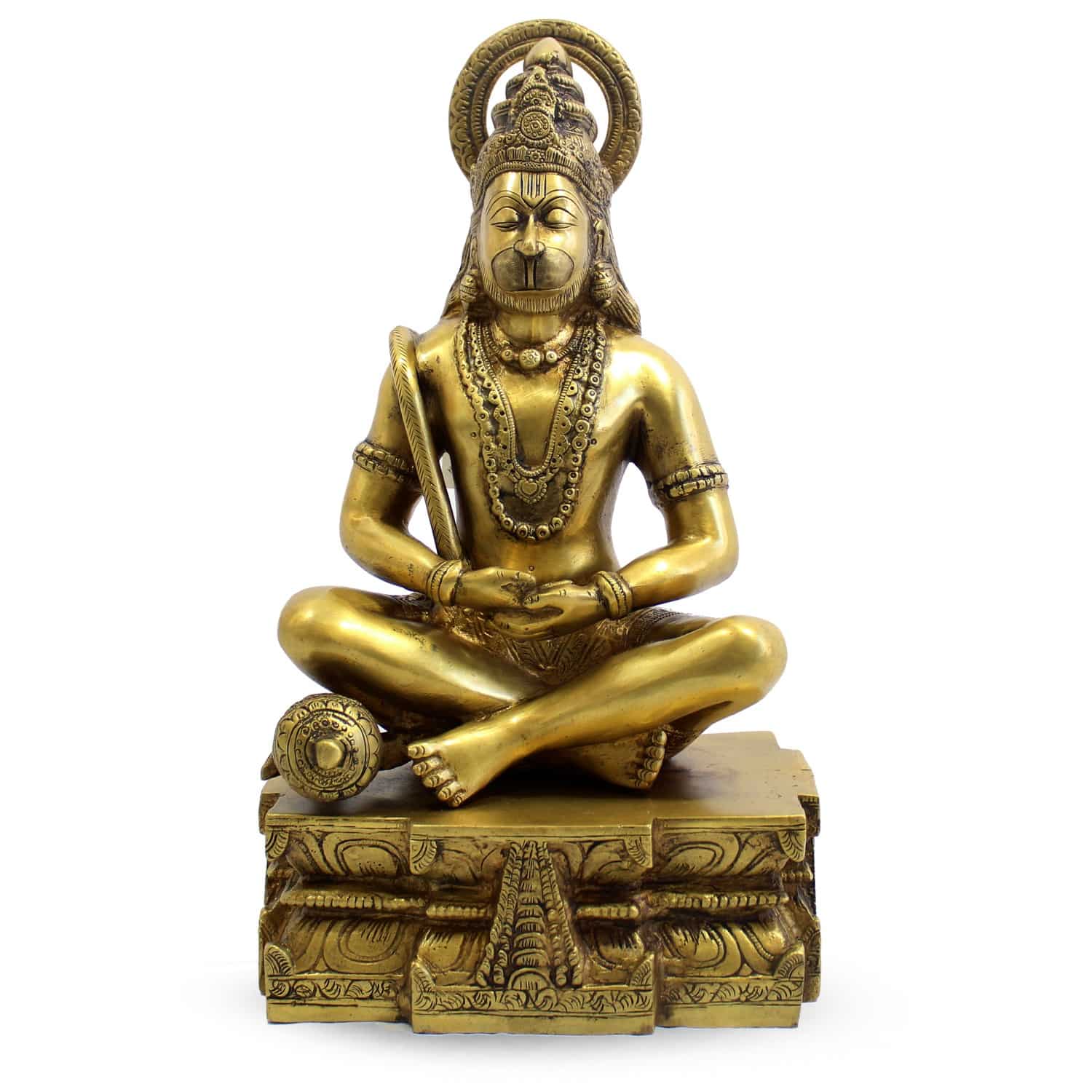 Beeld van zittende Hanuman (37 cm)