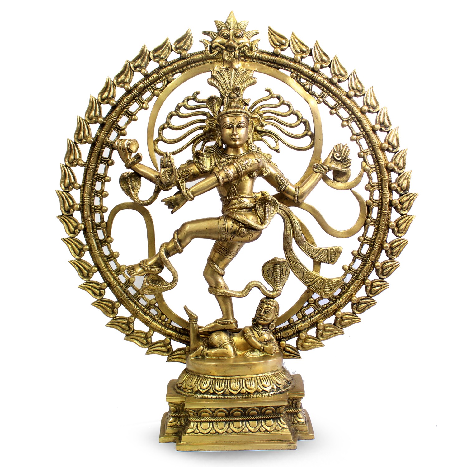 Beeld van Dansenden Natraj met Tripple Ring & Om