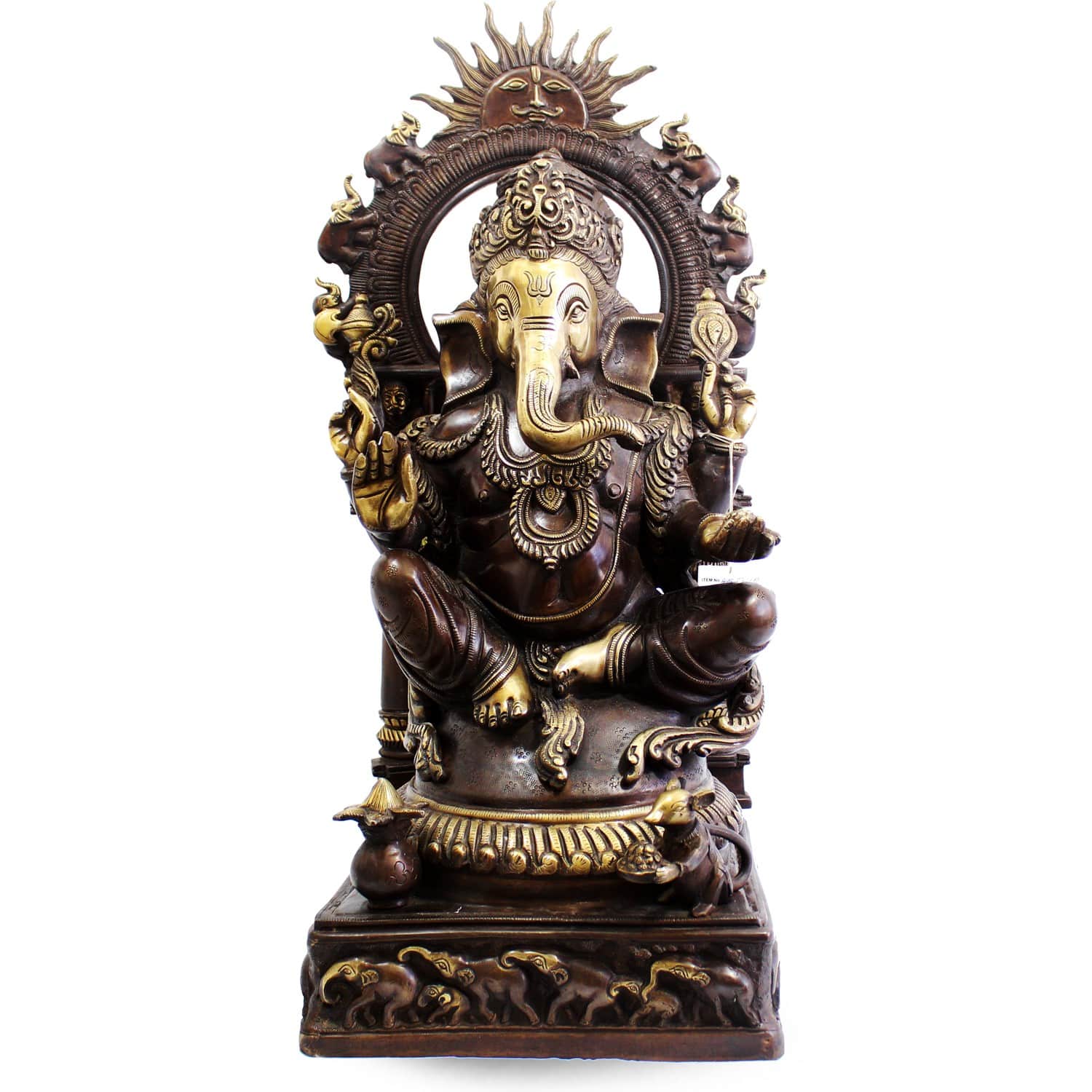 Beeld van Ganesh - Zittend met Olifantenring