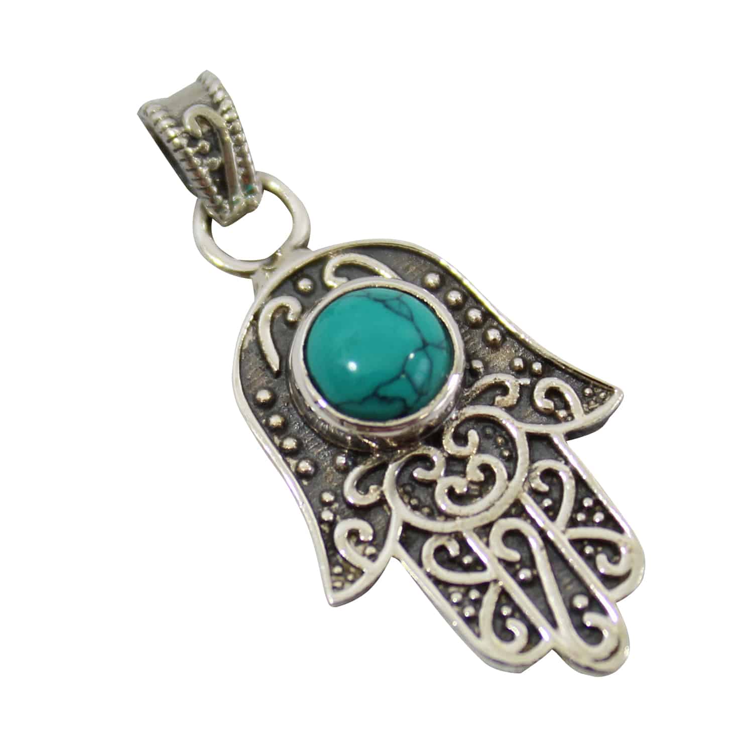 Handvormige Hanger - Turkoois