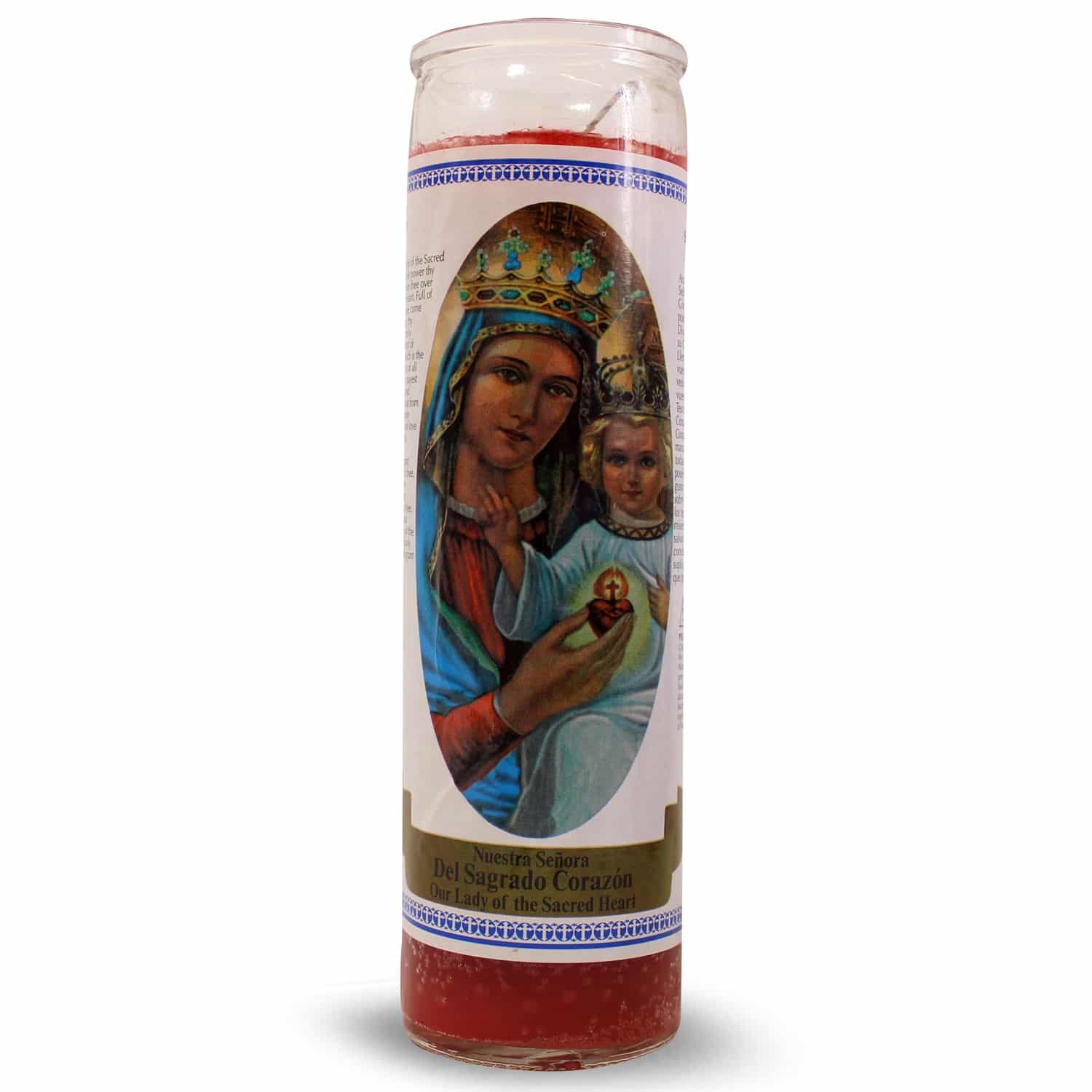 Bedrukte Kaars Sacred Heart Mary