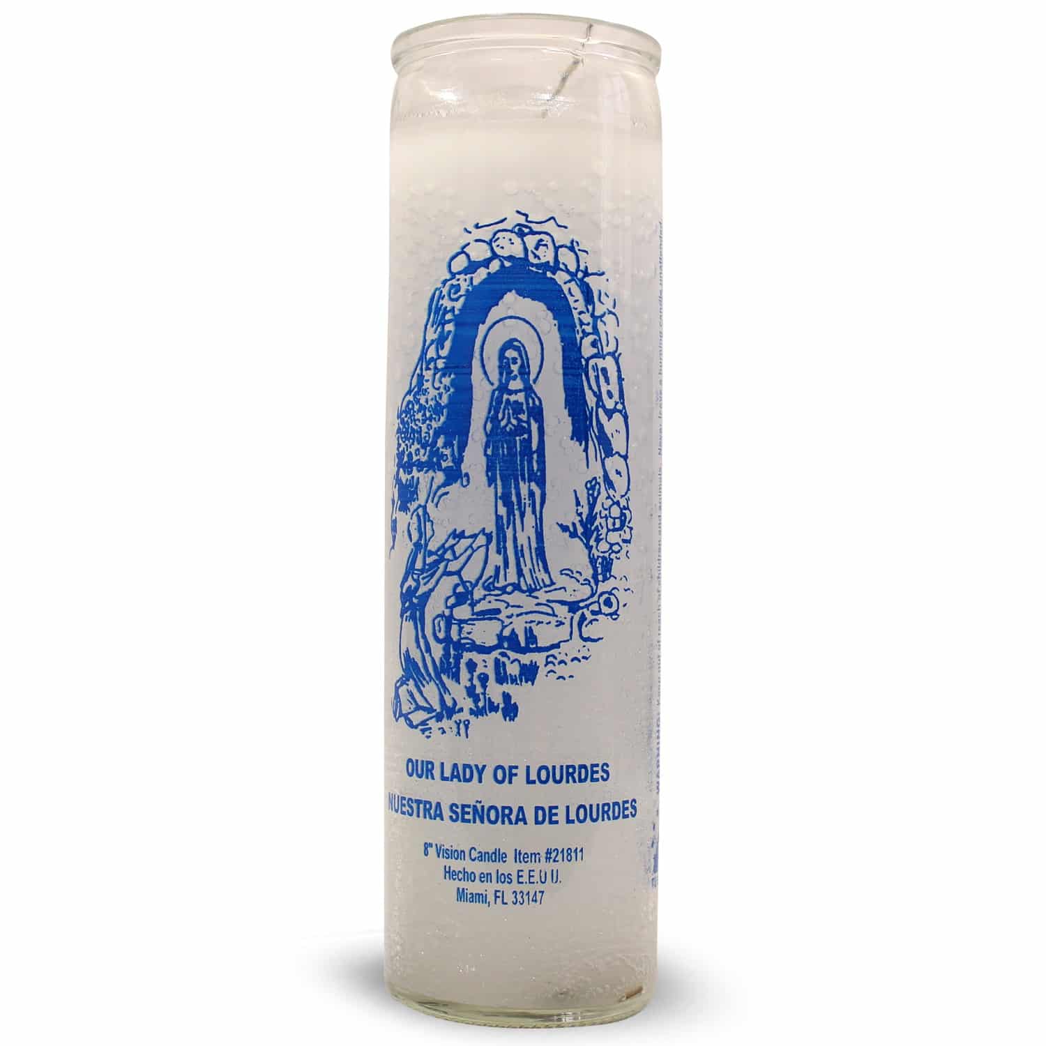 Bedrukte Kaars Lourdes