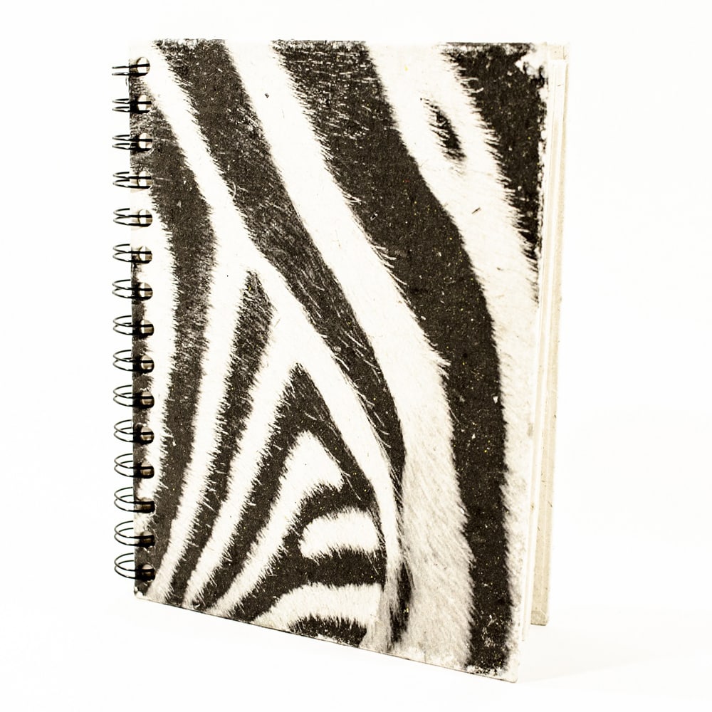 Notitieboek Spiraal Large Zebra Print
