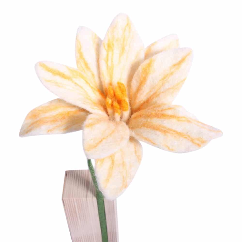 Bloem van Vilt (Wit)