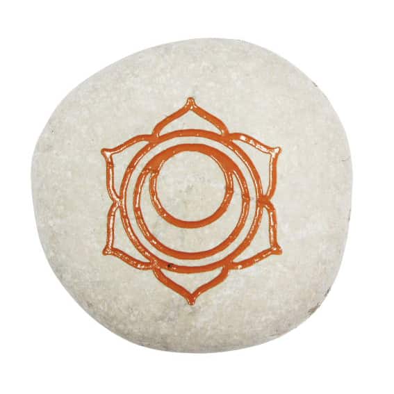 Witte Gelukssteen Sacraal Chakra