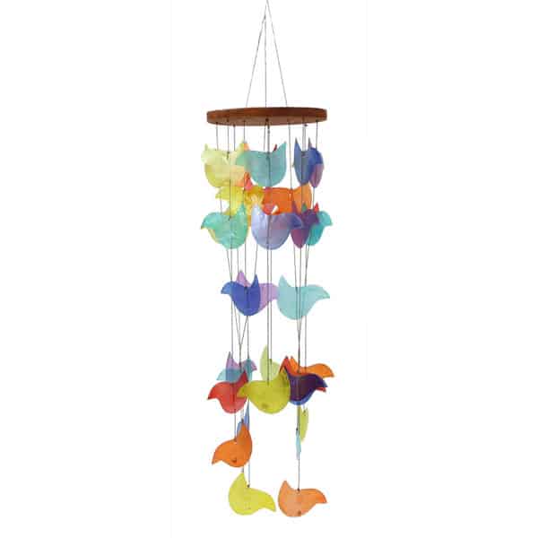 Mobile Capiz Vogel Regenboog Kleuren