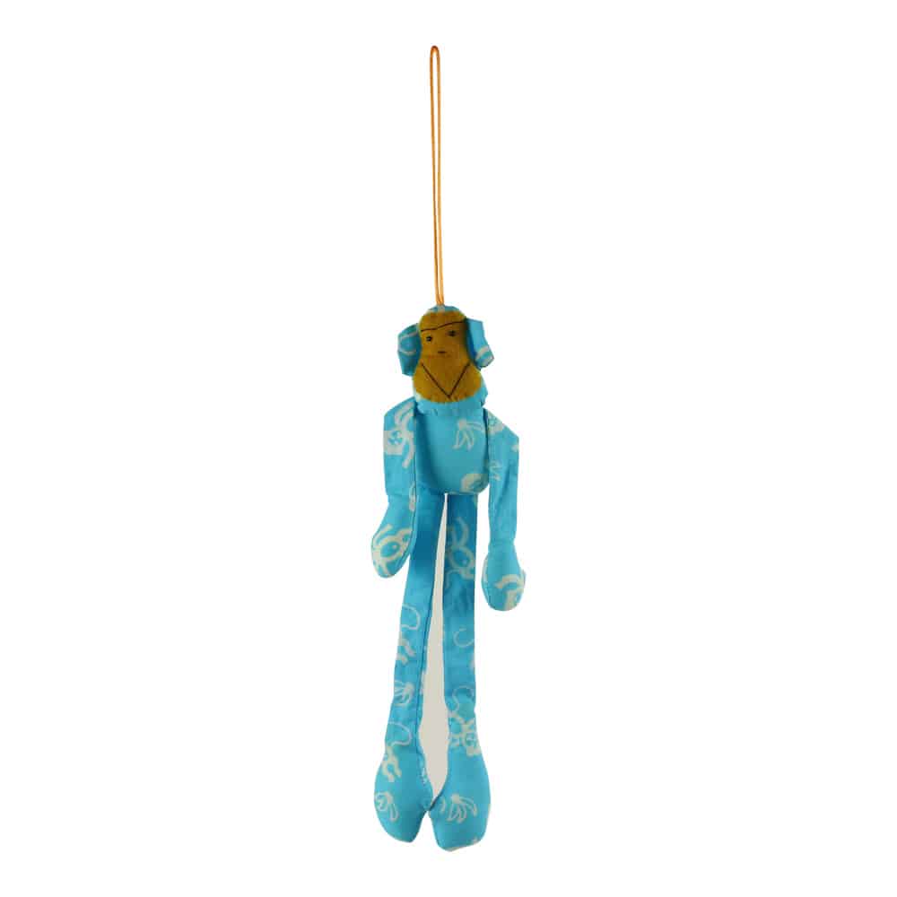 Hangende Stoffen Aap (Turquoise)