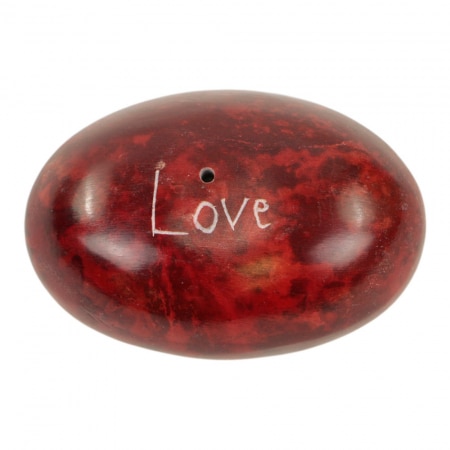 Gelukssteen Wierookhouder Zeepsteen "Love" Rood