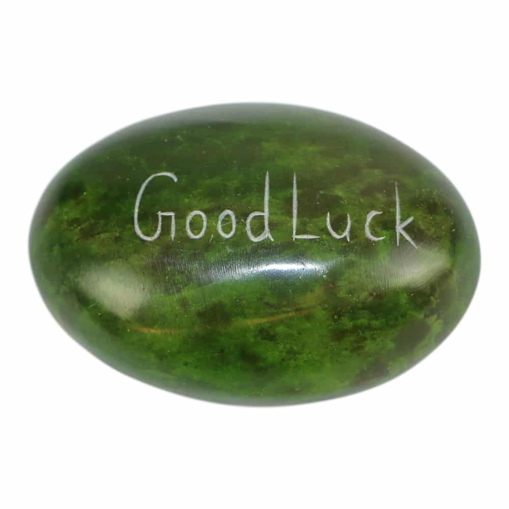 Gelukssteen Zeepsteen "Good Luck" Groen