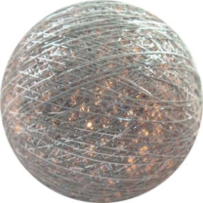 25 losse Cotton Ball's (Steen/Zilverkleurig)