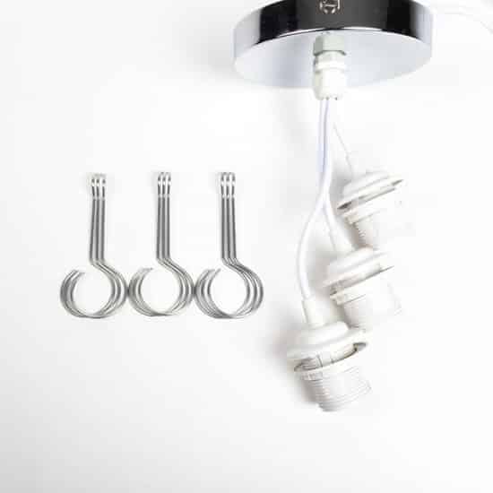 Triple Pendel voor Cotton Ball Lampen PVC (Wit)