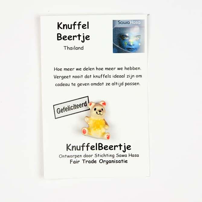 Beertje Gefeliciteerd Keramiek (2 cm)