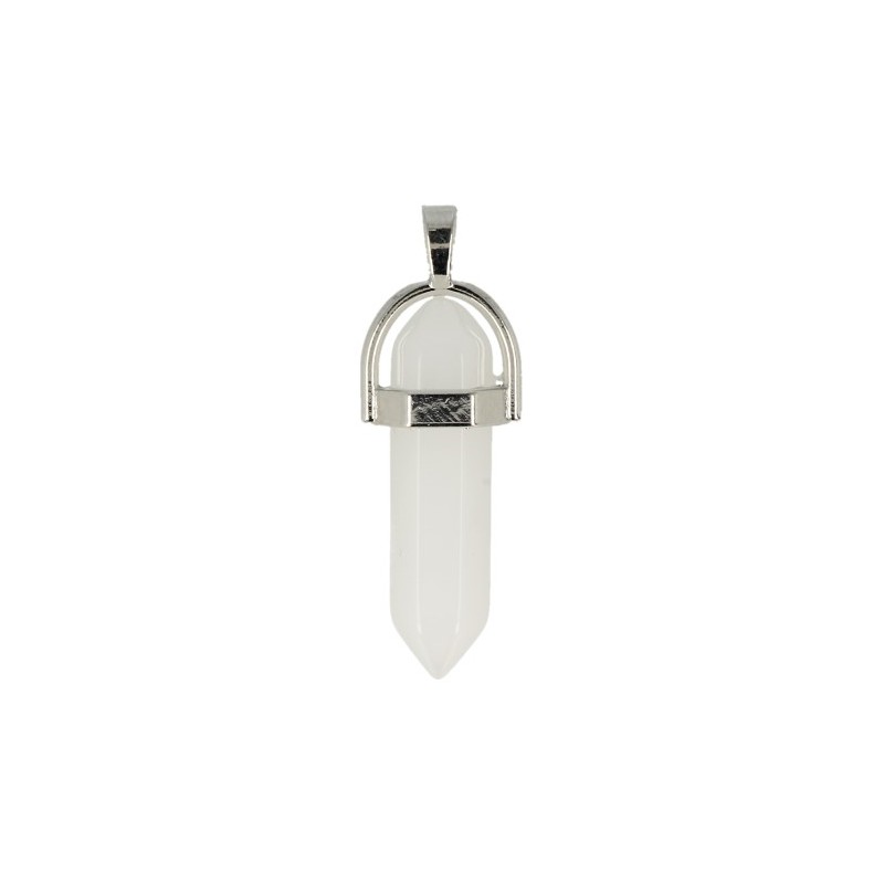 Dubbeleinder Hanger Jade Wit