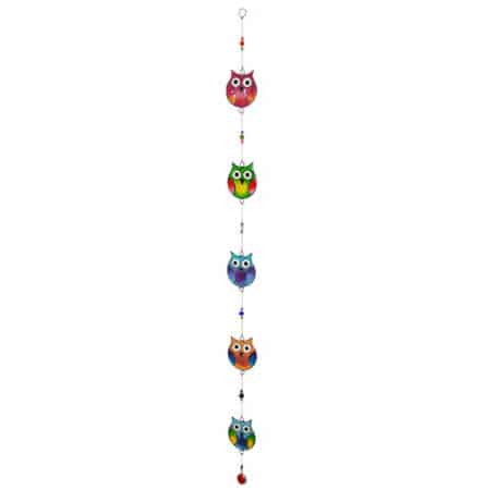 Raamdecoratie Uilen Multicolor