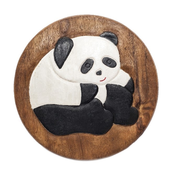 Kinderkrukje met Panda (Acaciahout)