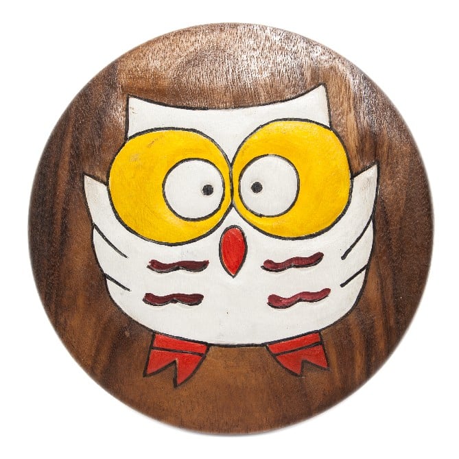 Kinderkrukje met Uil (Acaciahout)