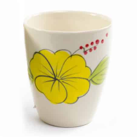 Koffie- of Theemok Keramiek Bloem