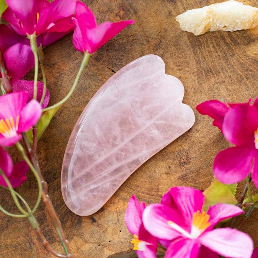 guasha massage schraper rozenkwarts