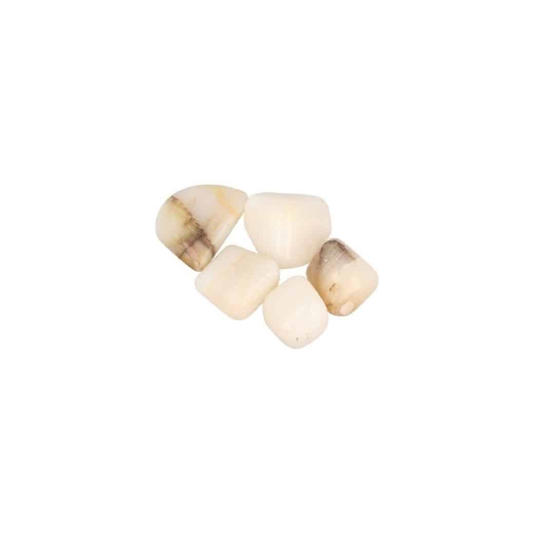 Calciet Strepen Trommelstenen (100 gram)