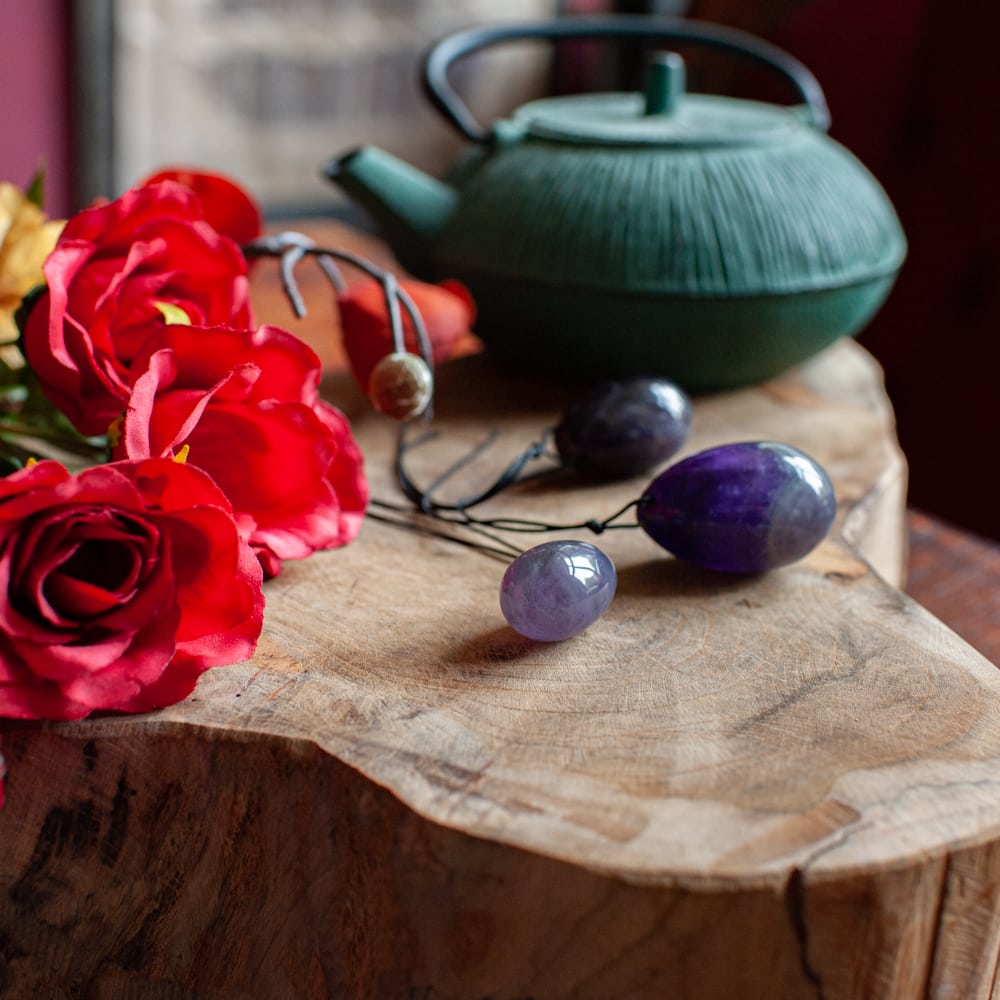 amethist tantra ei set met theepot