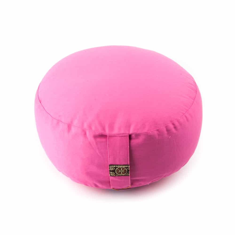 meditatiekussen rond roze