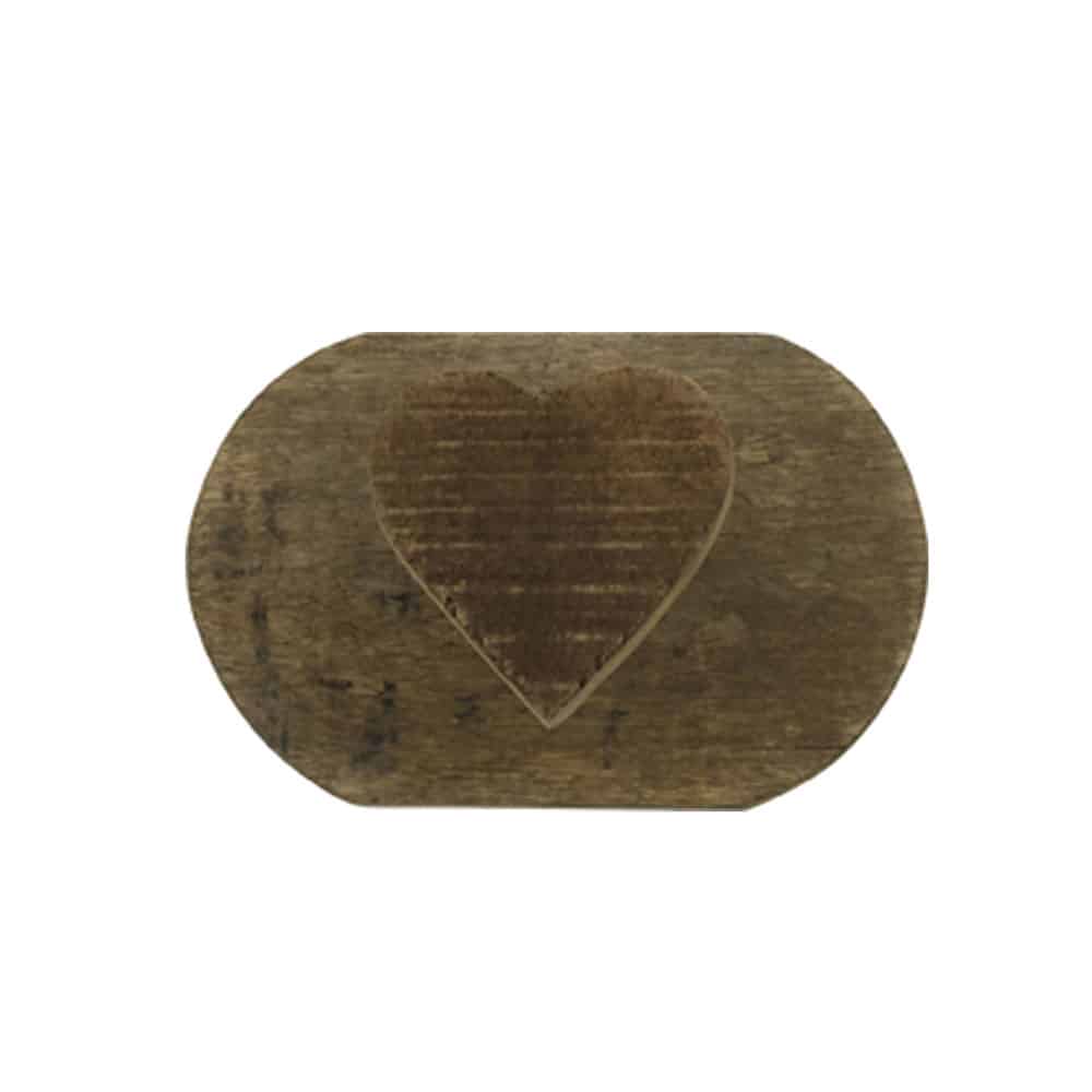 Houten Kapstok met Hart - 1 Haak