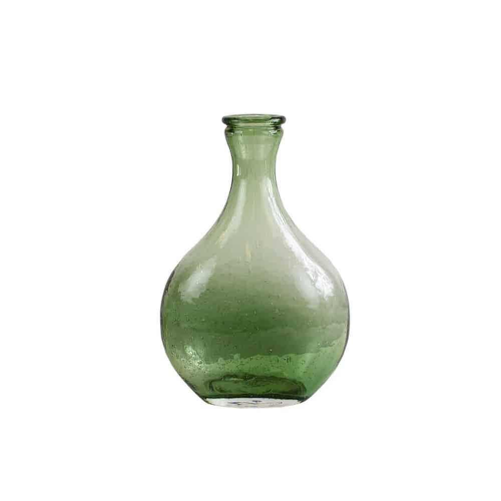Glazen Vaas Ovaal Groen (27 x 17,5 cm)