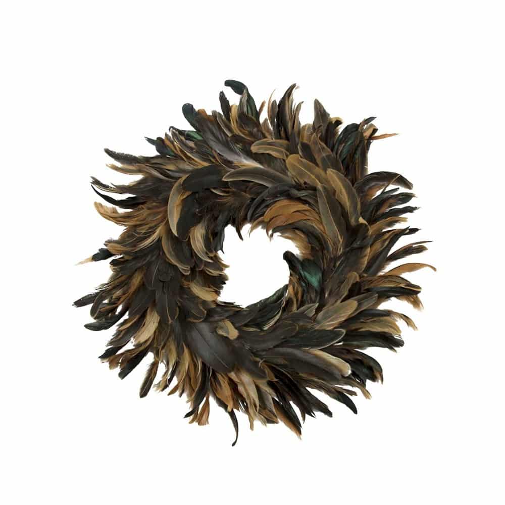 Decoratieve Haan Zwart-Bruin (28 cm)