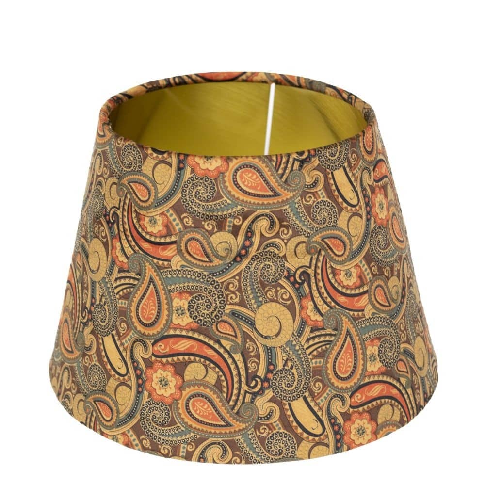 Lampenkap Fluweel Paisley Oranje (21 cm)