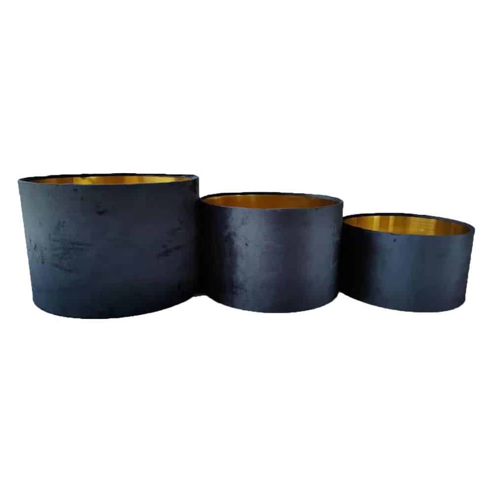 Lampenkap Cilinder Navy (Set van 3)