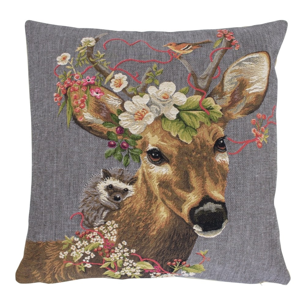Gobelin Kussen Bloemen Reebok (45 x 45 cm)